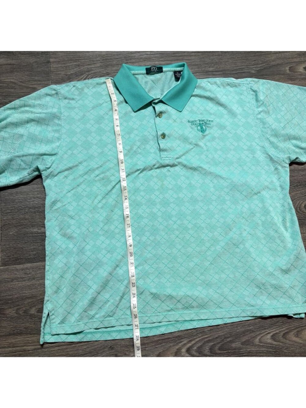 Alabamas RTJ Robert Trent Jones XL Polo Shirt Mint Green Diamond Golf Preppy - Picture 8 of 10